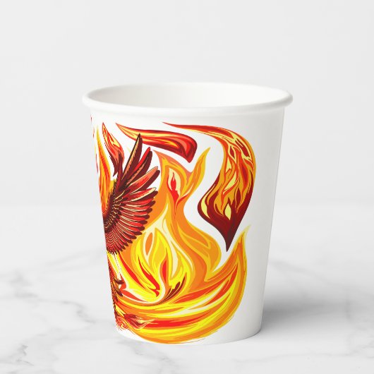 Phoenix mythologische onsterfelijke schepsel papieren bekers (Achterkant)