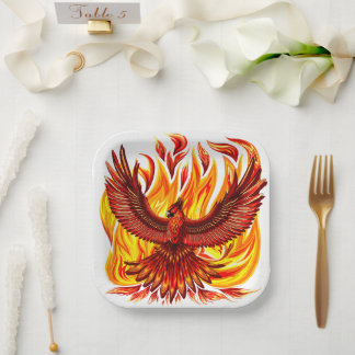 Phoenix mythologische onsterfelijke schepsel papieren bordje