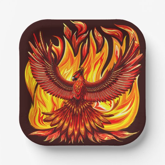 Phoenix mythologische onsterfelijke schepsel papieren bordje (Voorkant)