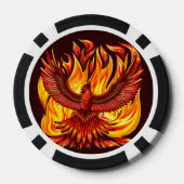 Phoenix mythologische onsterfelijke schepsel poker chips (Achterkant)