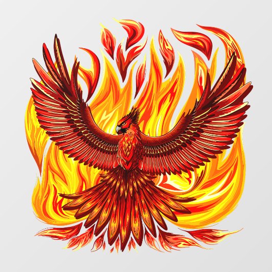Phoenix mythologische onsterfelijke schepsel raamsticker (Vel)
