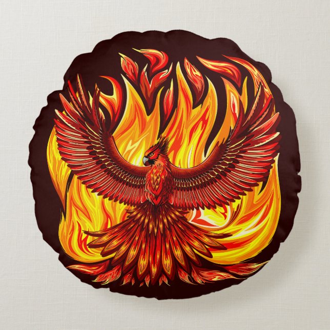 Phoenix mythologische onsterfelijke schepsel rond kussen (Voorkant)