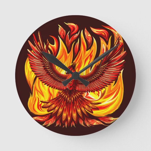 Phoenix mythologische onsterfelijke schepsel ronde klok (Voorkant)