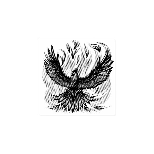 Phoenix mythologische onsterfelijke schepsel rubberstempel (Afrduk)