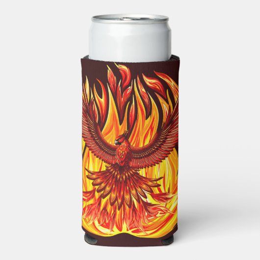 Phoenix mythologische onsterfelijke schepsel seltzer blikjeskoeler (Seltzer Voorkant)