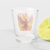 Phoenix mythologische onsterfelijke schepsel shot glas (Achterkant)