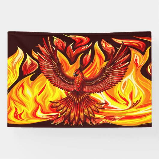 Phoenix mythologische onsterfelijke schepsel spandoek (Horizontaal)