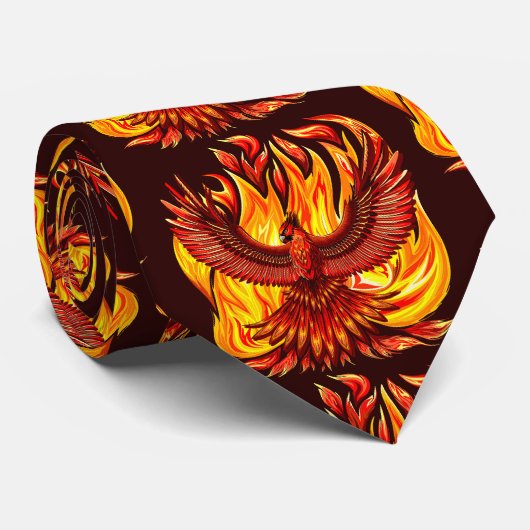 Phoenix mythologische onsterfelijke schepsel stropdas (Opgerold)