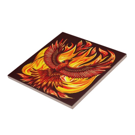 Phoenix mythologische onsterfelijke schepsel tegeltje (Zijkant)