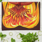 Phoenix mythologische onsterfelijke schepsel theedoek (Gevouwen)