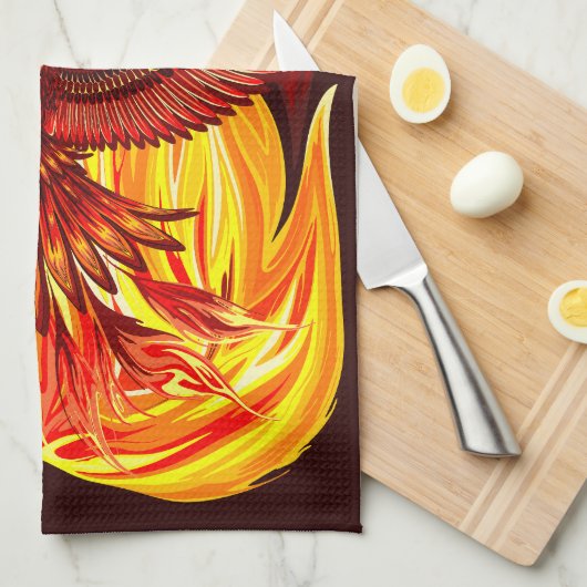 Phoenix mythologische onsterfelijke schepsel theedoek (Quarter Fold)