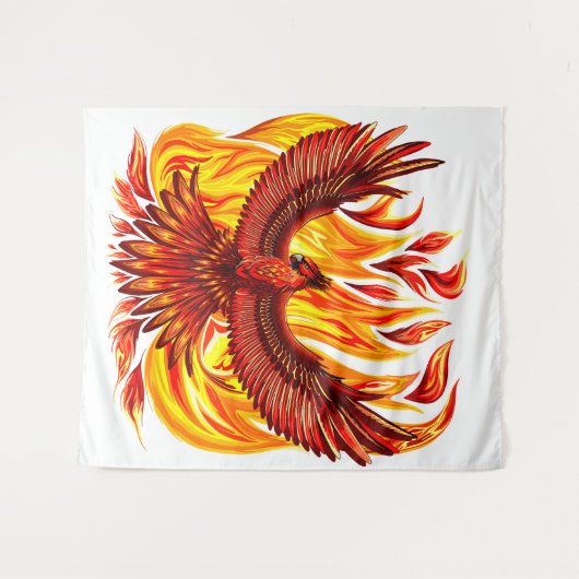 Phoenix mythologische onsterfelijke schepsel wandkleed (Voorkant (horizontaal))