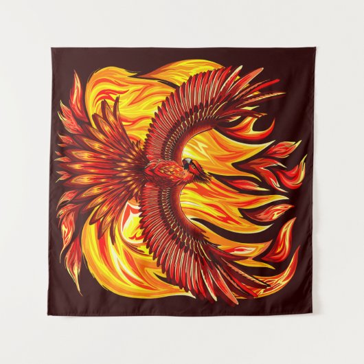 Phoenix mythologische onsterfelijke schepsel wandkleed (Voorkant (horizontaal))
