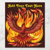Phoenix mythologische onsterfelijke schepsel wijn etiket (Enkel label)