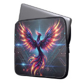 "Phoenix Neon Laptop Sleeve – Futuristische 15" (Voorkant Links)