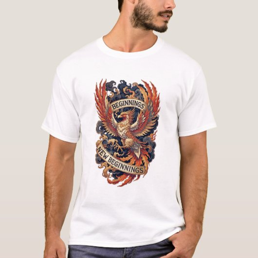 Phoenix New Year T-Shirt, Premium Mythology T-shirt (Voorkant)