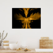 Phoenix Opstanding Goud Poster (Keuken)