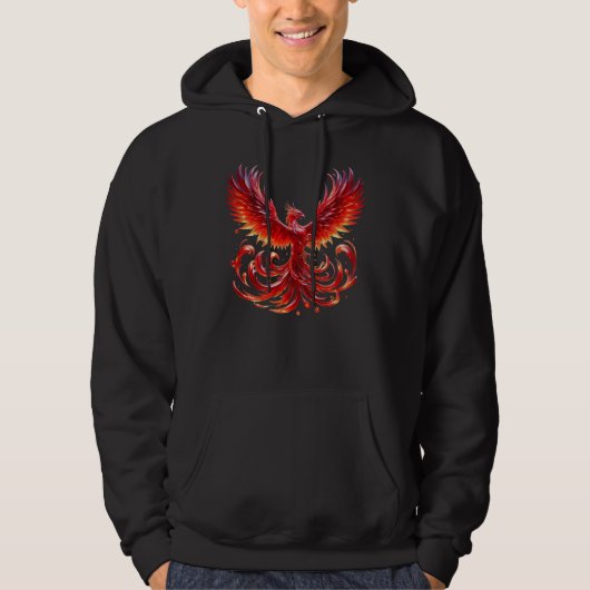 Phoenix Oude Chinese Dier Vuurvogel Hoodie (Voorkant)