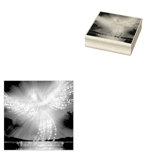 Phoenix over water rubberstempel (Gestempeld)