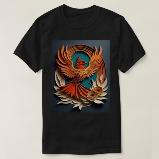 Phoenix Paper Art Design T-shirt (Design voorkant)