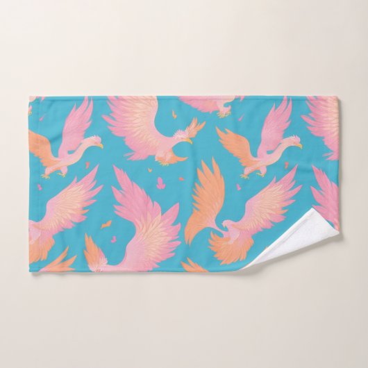 Phoenix Pastel Kleurrijk Gepersonaliseerd Patroon Bad Handdoek (Handdoek)