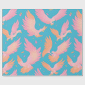 Phoenix Pastel Kleurrijk Gepersonaliseerd Patroon Cadeaupapier (Vlak)