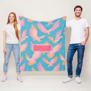 Phoenix Pastel Kleurrijk Gepersonaliseerd Patroon Fleece Deken