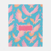 Phoenix Pastel Kleurrijk Gepersonaliseerd Patroon Fleece Deken (Voorkant)