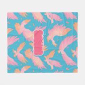 Phoenix Pastel Kleurrijk Gepersonaliseerd Patroon Fleece Deken (Voorkant (Horizontaal))
