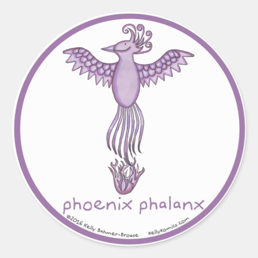 Phoenix Phalanx ronde stickers (Voorkant)