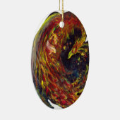 Phoenix Pheonix Red Firebird Thunderbird Flames Keramisch Ornament (Rechts)