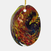 Phoenix Pheonix Red Firebird Thunderbird Flames Keramisch Ornament (Voorkant)