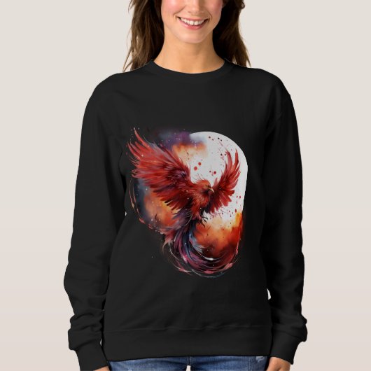 Phoenix Reborn Mythical Bird Fire Phoenix Bird Rej Trui (Voorkant)