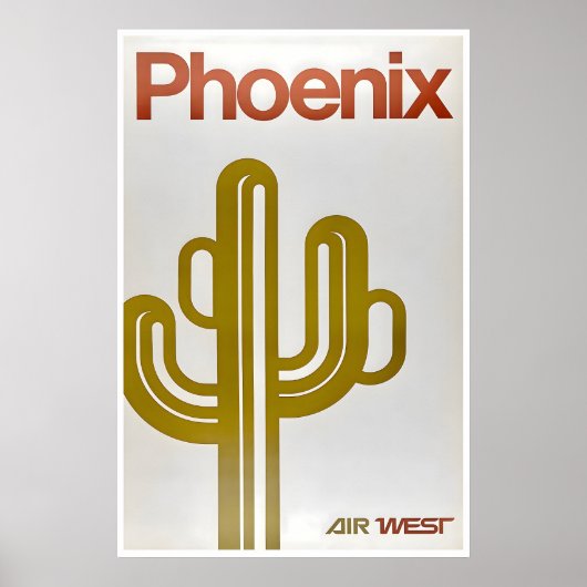 Phoenix Reisposter Arizona Kunst Amerika Print (Voorkant)