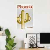 Phoenix Reisposter Arizona Kunst Amerika Print (Thuiskantoor)
