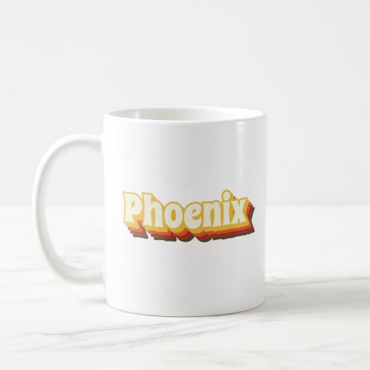 Phoenix Retro Tekst Koffiemok (Links)