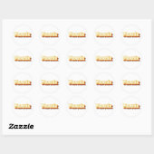 Phoenix Retro Tekst Ronde Sticker (Vel)