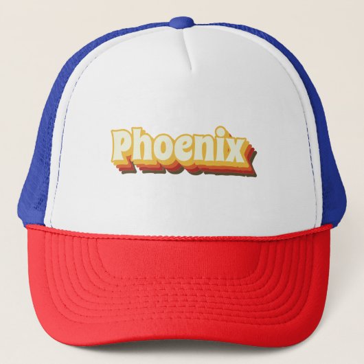 Phoenix Retro Tekst Trucker Pet (Voorkant)