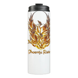 Phoenix rijst uit de as thermosbeker