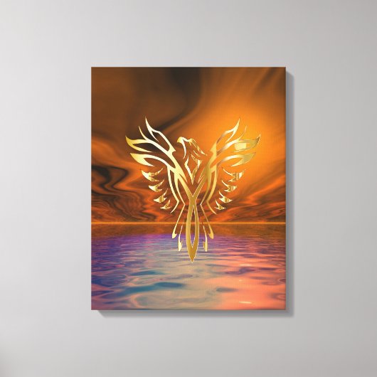 Phoenix Rijzend Canvas Afdruk (Voorkant)