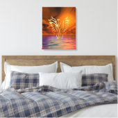 Phoenix Rijzend Canvas Afdruk (Insitu (Slaapkamer))