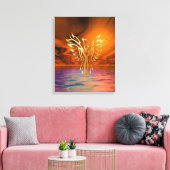 Phoenix Rijzend Canvas Afdruk (Insitu (Woonkamer))