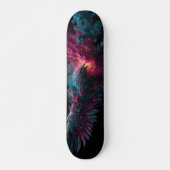 Phoenix rijzend in een explosie van levendige kleu persoonlijk skateboard (Voorkant)
