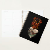 Phoenix rijzend uit boeken Inspirerende vuur Planner (Display)