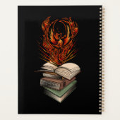 Phoenix rijzend uit boeken Inspirerende vuur Planner (Achterkant)