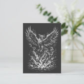 Phoenix Rijzend Uit de Vlammen door BurnsInHell Briefkaart (Staand voorkant)