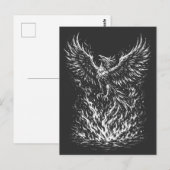 Phoenix Rijzend Uit de Vlammen door BurnsInHell Briefkaart (Voorkant / Achterkant)