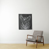 Phoenix Rijzend Uit de Vlammen door BurnsInHell Wandkleed (In situ)