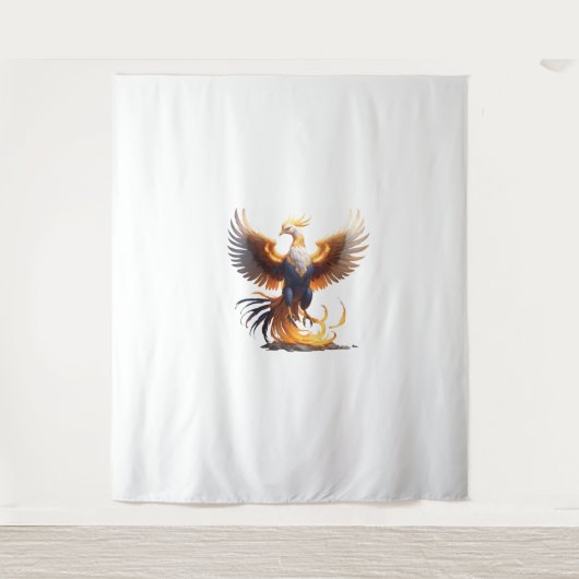 Phoenix Rise Hoodie 🔥 Mythical Fire Bird Sweatshi Wandkleed (Voorkant)