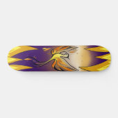 Phoenix Rise – Minimal Flame Skateboard (Horizontaal)